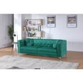thumbnail image 6 of Pompano 83" Green Tufted Velvet Loveseat With 2-Throw Pillow, 6 of 6