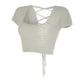 thumbnail image 5 of Gibobby Playera Manga Corta para Mujer Camisas Hollow Outback Sólidos Color Fashion Camisas fondo(Beige,G), 5 of 5