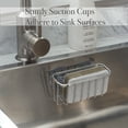 thumbnail image 4 of Kitchen Details Suction Mount Metal Sink Caddy, Chrome, 4 of 6