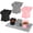 black, gray, pink, variant on shuaien 3 Pcs Elevated Cat Bowls with Non-Slip Mat, 15 Degree Tilted Cat Food Bowls, Anti Vomit & Whisker Friendly Dishes 3 Raised Pet Bowls for Cats and Small Dogs