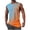 Orange, variant on TAGOLD Mens Summer Round-Neck Tank Top Gradient Print Pullover Fitness Casual Wear Top