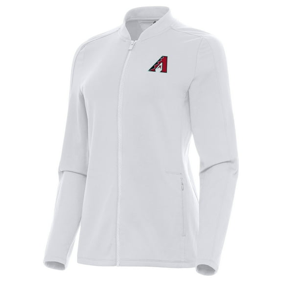 Women's Antigua White Arizona Diamondbacks Continual Full-Zip Jacket