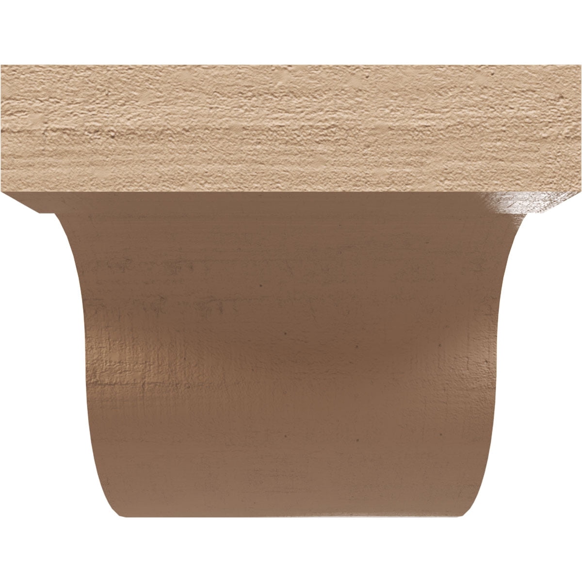 5"W x 10"D x 5"H Wide Del Monte Rough Cedar Woodgrain TimberThane Corbel, Primed Tan