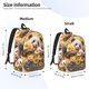 thumbnail image 2 of Disketp Cute Panda Sunflower Mochila de Lona Estampada, Mochila Escolar de Viaje Ligera para Estudiantes y Portátil-Small, 2 of 5