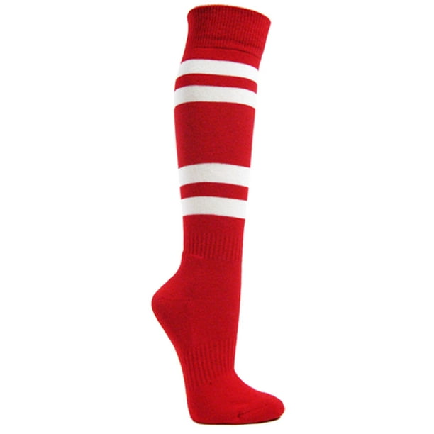 Couver Couver Premium Cotton 4 White Stripes Knee High Softball
