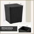thumbnail image 5 of Outdoor Resin Storage Side Table with Removable Lid and Wicker-woven Accent, 5 of 10