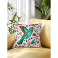 thumbnail image 2 of 1 Pack Outdoor Pillows Waterproof, Birds Flowers Indoor/Outdoor Throw Pillows with Inserts, Cartoon Sunny Colorful Botanical Floral Decorative Pillow for Patio Furniture Chairs Couch, 2 of 8