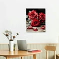 thumbnail image 2 of ONETECH  Red Rose Canvas Wall Art Framed Black and White Abstract Rose Wall Decor Decorations Flower Picture Romantic Couple Painting Print Posters Artwork Living Room Bedroom Kitchen Home Decor, 2 of 4