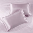 thumbnail image 2 of Satin Pillowcase Queen [2-Pack, Champagne Pink] - Hotel Luxury Silky Pillow Cases for Hair and Skin - Extra Soft 1800 Double Brushed Microfiber Pillow Covers, 2 of 3
