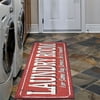 Ottomanson Laundry Non Slip with Rubberbacking Room Runner Rug, Red, 20" X 59" Rectangular