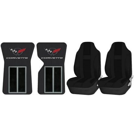 Official Licensed Corvette C3 68 82 Black Floor Mats Uaa Solid