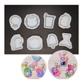 thumbnail image 2 of SIEYIO Epoxy Resin Molds Dinosaur Bear UV Resin Quicksand Silicone Mold Photo Frame Decoration Bear Pendant Keychain Jewelry, 2 of 12