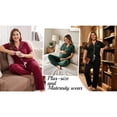 thumbnail image 5 of UVN Fall 2 Piece Pajamas for Women Short Sleeve Top and Long Pant Casual Button up Sleepwear Ladies Matching Set, 5 of 9