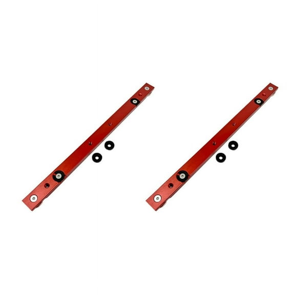 2pcs 300mm Woodworking Aluminum Alloy Miter Rail T-Track T-Slot Table Saw Router Miter Gauge Rod DIY Tool Red