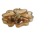 thumbnail image 1 of Luzkey Divided Serving Tray Appetizer Tray Multifunctional Decorative Portable 5 Compartment Rotatable Snack Platter for Candy Table Deep Brown, 1 of 8