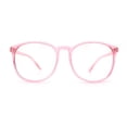 thumbnail image 5 of Classic Innocent Girly Geek Round Thin Plastic Fashion Eyeglasses Pink, 5 of 8