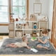 thumbnail image 5 of Alfombra PAGISOFE moderna de felpa gris suave de 2 x 4 pies para dormitorio, 5 of 8