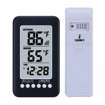 LCD Wireless Thermometers Clock Indoor Outdoor Digital Temperature Measurement with Large Display