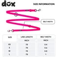 thumbnail image 2 of DDOXX Nylon Dog Leash, 3-Way Adjustable, 6.6 ft - for Dogs Large & Small - Double Dog, 2 of 8