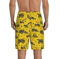 thumbnail image 3 of Kdxio Vintage Excavator Print Mens Sleep Shorts Bottoms Soft Comfy Pajama Wear Pants with Drawstring Pockets, 3 of 7