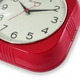 Westclox 9.5" Red Square Retro Analog QA Wall Clock