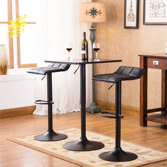 Black Metal Frame - Adjustable Height for Counter and Bar - Party Setting - Contemporary Style
