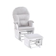 thumbnail image 3 of Suite Bebe Monti Storage Glider and Ottoman, White Finish with Woven Gray Cushions, 3 of 5