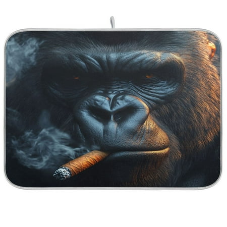 

Dish Drying Mat 16 x 18 Highly Absorbent Microfiber for Dishes Utensils Gorilla Smoking