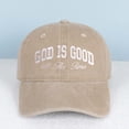 thumbnail image 4 of GOD IS GOOD all The Time Letter Embroidered Color Block Trucker Hat Unisex Adjustable Cotton Breathable Fashion Cap for Travel Daily Wear, 4 of 10