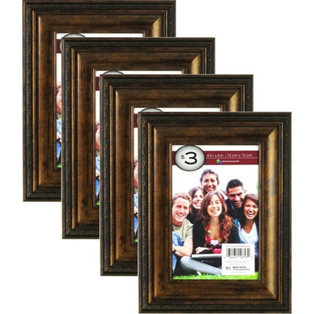 Antique Copper 4x6 Picture Frame, Set of 4 - Walmart.com