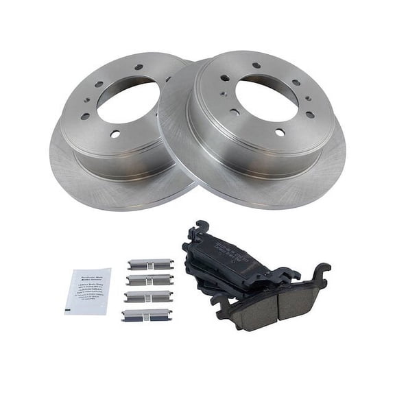 Rear Brake Pad and Rotor Kit - Compatible with 2006 - 2010 Hummer H3 2007 2008 2009