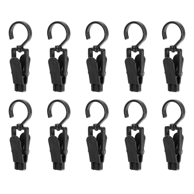 Ensemble de 10 Crochets Rotatifs Multifonctions pour Usage Domestique et Commercial Polyvalent avec Conception Pivotante à 360°