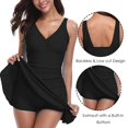 thumbnail image 3 of Women Modest Swim Dresses Flower Printing Plus-Size Swimsuit Padded One Piece Swimwear Bathing Suits, 3 of 5