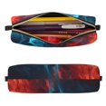 thumbnail image 2 of Disketp Red And Blue Fire Estuche de Lápices de Cuero con Cierre, Estuche Compacto para Papelería, Bolígrafos y Accesorios Pequeños, 2 of 7