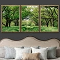 thumbnail image 3 of wall26 Framed Canvas Print Wall Art Set Southern Country Green Forest Tree Trail Nature Wilderness Photography Realism Rustic Landscape Colorful for Living Room, Bedroom, Office - 16"x24"x3, 3 of 5
