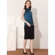 thumbnail image 3 of INSPIRE CHIC Blusa elegante de satén sin mangas con lazo y cuello de pajarita para mujer Azul eléctrico S, 3 of 5