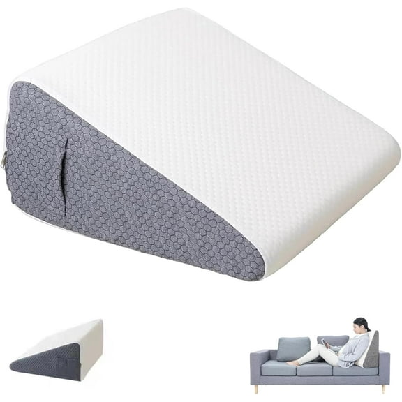 Wedge Pillow, 4-in-1 Versatile Wedge Pillow, 30 Degree Memory Foam Pillows, Comfortable Support for Your Head Back, Legs and Knees