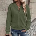 thumbnail image 6 of Kezqiaxn Bomber Jacket Women Fashion Clothing Solid Long Sleeve Casual Lightweight Jackets Fall Zip Up Coats for Women, 6 of 8