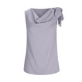 thumbnail image 4 of XuJwPNcy Women's off Shoulder Silk Tops Casual Sleeveless Asymmetrical Neck Satin Blouse Business Office Shirts Work Clothes, 4 of 7