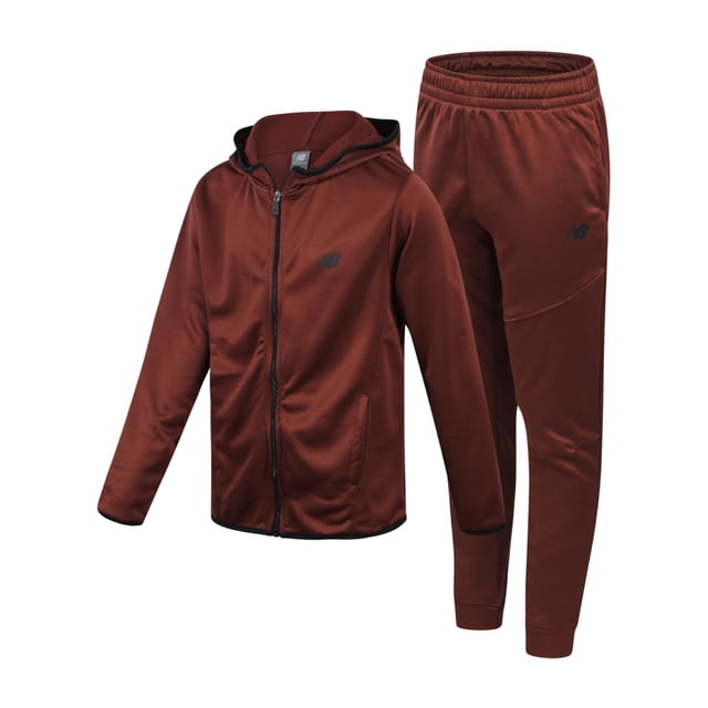 Sudadera New Balance Performance Fleece para niños de 8 a 12 años, color roble rico