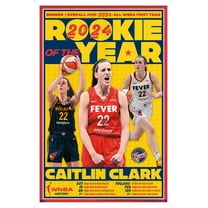 WNBA Indiana Fever - Caitlin Clark 2024 Rookie of the Year Wall Poster, 14.725" x 22.375" Framed