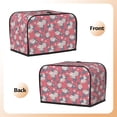 thumbnail image 3 of Uemuo Rose Flowers Print Toaster Cover 2 Slice, Small Kitchen Appliance Covers, Toaster Oven Cover with Loop, Bread Machine Cover Dust Cover Protection, 3 of 7