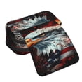 thumbnail image 4 of Sikiie USA Bald Eagle Print Flip Double-layer Pencil Case, All-purpose Stationery Bag for Study and Office, Zipper Design, Unisex, 4 of 7