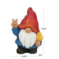 thumbnail image 2 of Mainstays Outdoor Red Blue Peace Gnome Garden Statuary, 6.75 in L x 4.5 in W x 9.75 in H, 2 of 5
