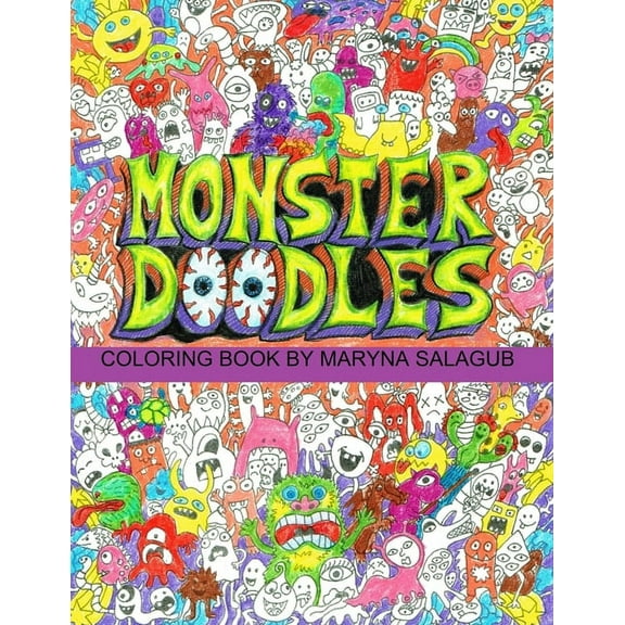 Doodle monsters coloring book Paperback (Paperback)