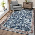 thumbnail image 2 of CAROMIO Persian 5' x 7' Area Rug Washable Traditional Distressed Area Rugs Retro Design Indoor Floor Cover Carpet Rug for Living Room Bedroom, Blue, 2 of 5