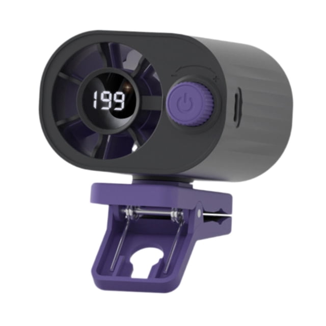 Ventilador portátil con clip, carga USB, rotación de 360 degree, ventilador de escritorio para refrigeración personal. Negro