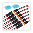 thumbnail image 1 of 6 Pair DT 2 Pin Pigtail Kit Male Female Connector Adapter Socket Wiring Harness for LED Work Light Bar Accessories, 1 of 6