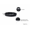 thumbnail image 4 of Vnox Two-strand Braided Leather Cuff Wristband Bead Rope Bracelet, Eye of Horus Bracelet, Ankh Bracelet for men, 4 of 5