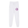 thumbnail image 4 of ZQUUVOU Women's Straight Leg Sweatpant High Waisted Drawstring Workout Fall Casual Sweat Pants with Pocket White, 4 of 5